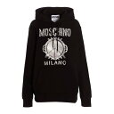 モスキーノ MOSCHINO Front print hoodie 170354281555 Women スウェット・フーディー Black 40 42 【送料...