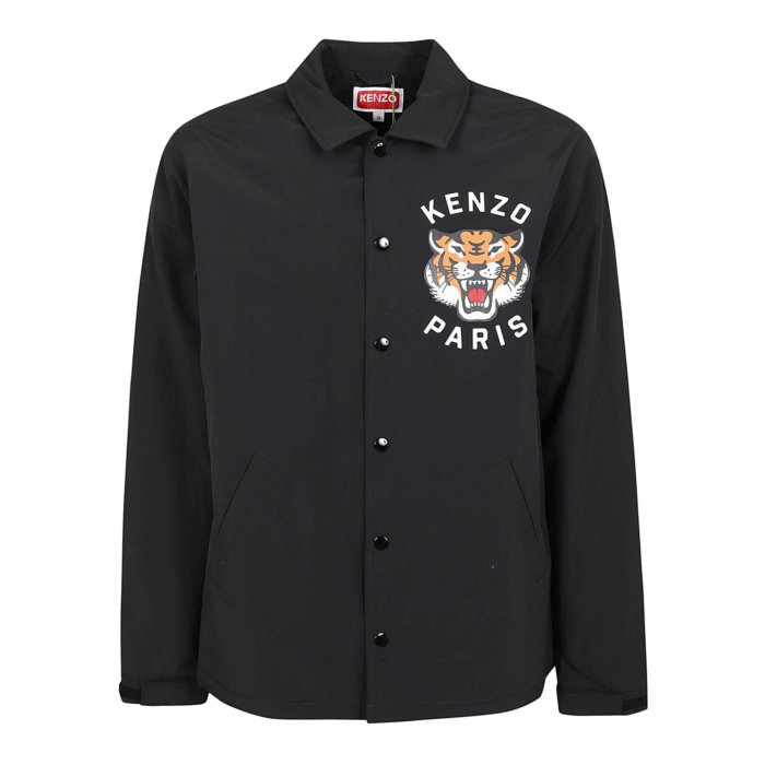 【送料無料・関税込】 ケンゾー KENZO カジュアルジャケット・ベスト メンズ ウェア ジャケット & コート カジュアルジャケット・ベスト Black M 男性 FE55BL06299