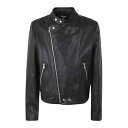 バルマン Balmain Zipped calfskin biker jacket メンズ ウェア ジャケット & コート カジュアルジャケット・ベスト Bla...