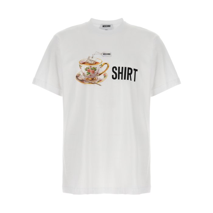 MOSCHINO モスキーノ メンズ Tシャツ・カットソー V072852411001 Printed T-shirt White L M S XL 【送料無料・関税込】