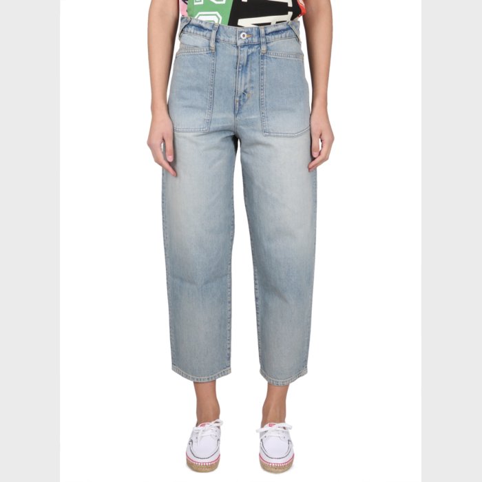 【楽天ブラックフライデー最大80%OFF+P2倍~】KENZO ケンゾー レディース ジーンズ FD52DP2046B3DY CARROT FIT JEANS DENIM 27 26 28 29 【送料無料・関税込】