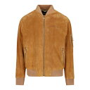 ヴェルサーチェ VERSACE Suede Bomber Jacket メンズ ウェア ジャケット & コート カジュアルジャケット・ベスト Brown 50 ...
