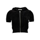 アレキサンダーワン ティー alexanderwang.t Logo chenille cropped hoodie 4KC4243003001 Women ス...