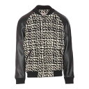 ヴァレンティノ Valentino Garavani Tweed Bomber With Patch Chez Valentino Logo CIM21AMA0AN Men カジュアルジャケット・ベスト Black 48 46 【送料無料・関税込】