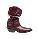 メゾン マルジェラ Maison Margiela Tabi Texan Boot in Bordeaux Leather ウィメンズ シューズ ブーツ DAR...