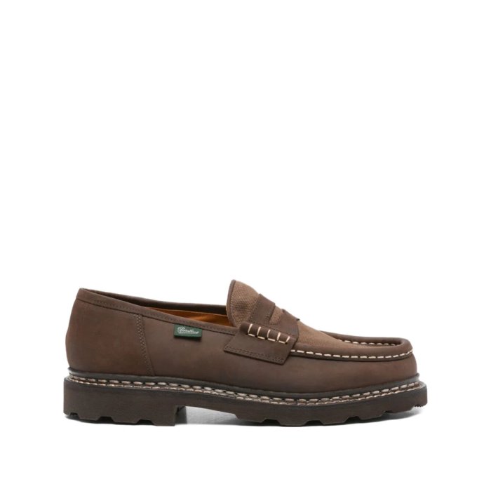 Paraboot �ѥ�֡��� ��� �����ե��� 227083GRINGO REIMS SUEDE LOAFERS WITH CANVAS INSERTS GR...