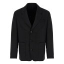プラダ Prada Single-breasted blazer UGM334SOOO13L5F0002 Men スーツ・ジャケット Black IT48 IT...