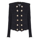 バルマン Balmain Balmain Jackets Black FF1SM508XC670PA Women スーツ・ジャケット Blacks and gr...