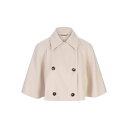 マックスマーラ Max Mara Volume Wool And Cashmere Cape ウィメンズ ウェア ジャケット & コート コート・ダウン Bei...
