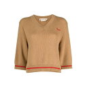 マルニ Marni Logo-embroidered jumper ウィメンズ ウェア トップス ニット・セーター・カーディガン Beige 38 36 女性 ...