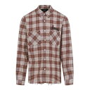 アミリ AMIRI Shotgun Flannel Shirt AMSTFL1009CHOCOLATE Men シャツ・ブラウス Brown XL L 【送料無料・関税込】