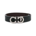 フェラガモ FERRAGAMO GRAINED LEATHER GANCINI REVERSIBLE BELT 6787830476361NERO Men ベル...