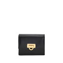 FERRAGAMO フェラガモ レディース 財布・カードケース 2204340760658NERO GANCINI BI-FOLD WALLET WITH CO...