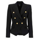 バルマン Balmain Double-breasted blazer FF1SI505WB080PA Women スーツ・ジャケット Black FR36 F...
