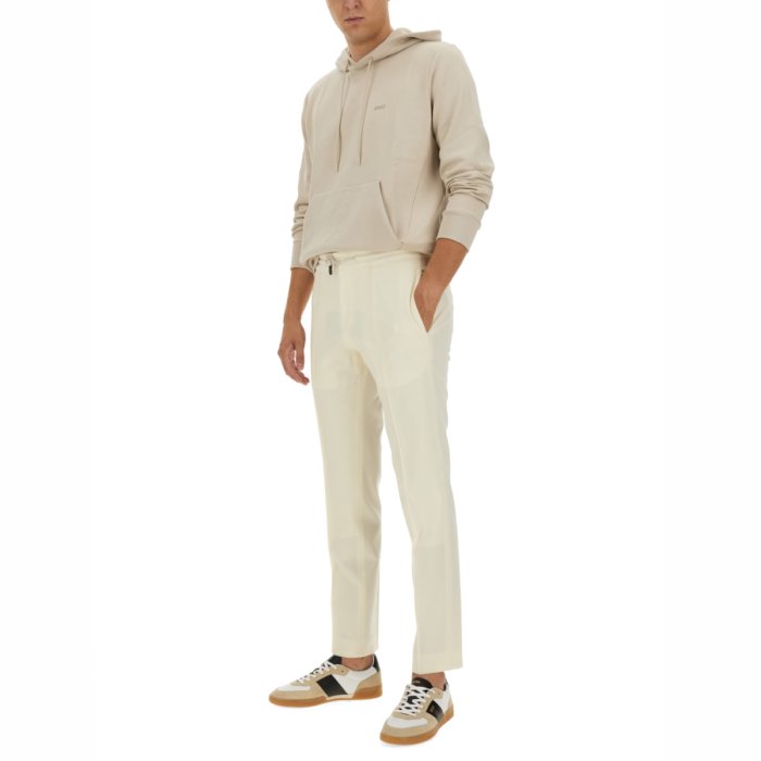 【楽天ブラックフライデー最大80%OFF+P2倍~】HUGO BOSS ヒューゴボス メンズ スウェット・フーディー 5050613010256713271 SWEATSHIRT WITH LOGO BEIGE L XL M 2XL 【送料無料・関税込】