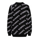 ヴェトモン VETEMENTS Merino wool sweater with all-over logo ウィメンズ ウェア トップス ニット・セーター・カ...