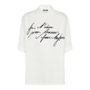 Balmain バルマン メンズ シャツ・ブラウス EH1AM055VB000FA Love Letter Emb Top W/ Shirt Collar Wh...