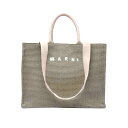 マルニ Marni Fabric Rafia Effect Shopping Bag SHMQ0034U1P386000V51 Men トートバッグ Grey ...