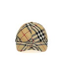 バーバリー Burberry Check Logo Cap 8100741 Women 帽子 Beige S L M 【送料無料・関税込】