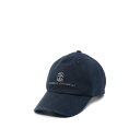 Brunello Cucinelli ブルネロ・クチネリ メンズ 帽子 M252D9850CKL84NAVY Baseball hat with embroid...