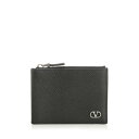 ヴァレンティノ Valentino Garavani COIN PURSE/CARD CASE | VLOGO SIGNATURE. | VIT.SOFT GRAIN/VINTAGE PALLADIUM LOGO 7Y2P0AP8UAG0NO Men 財布・カードケース Black IT0 【送料無料・関税込】