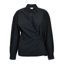 ルメール LEMAIRE 'STRAIGHT COLLAR TWISTED' SHIRT ウィメンズ ウェア トップス シャツ・ブラウス Black 36 38...