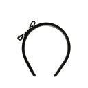 フェラガモ FERRAGAMO BOW-EMBELLISHED LEATHER HEADBAND 3404540786467NERO Women ヘッドアクセサ...