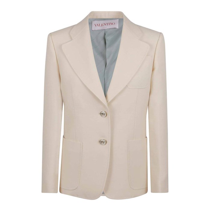 ヴァレンティノ Valentino Garavani Cracking jacket ウィメンズ ウェア ジャケット & コート スーツ・ジャケット White 40 42 女性 BCE4101CFET5 【送料無料・関税込】