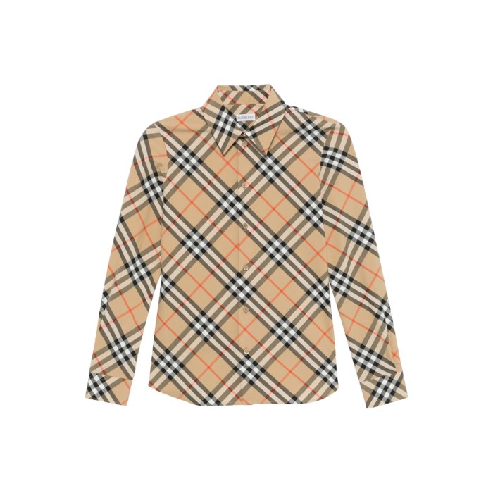 楽天Stok（ストック）【楽天ブラックフライデー最大80％OFF+P2倍~】Burberry バーバリー レディース シャツ・ブラウス 8106163B9368 VINTAGE CHECK PATTERN SHIRT Nude & Neutrals UK4 UK6 UK8 6 8 10 12 14 4 【送料無料・関税込】