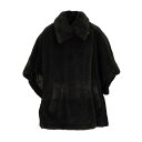 【楽天スーパーセール 最大75%OFF+P2倍】Max Mara マックスマーラ レディース コート・ダウン 2524736122600501008 Alpaca and wool teddy cape Black IT0 【送料無料・関税込】