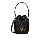 ヴァレンティノ Valentino Garavani Mini Vlogo Signature Leather Bucket Bag ZW2P0Z44VNL0N...