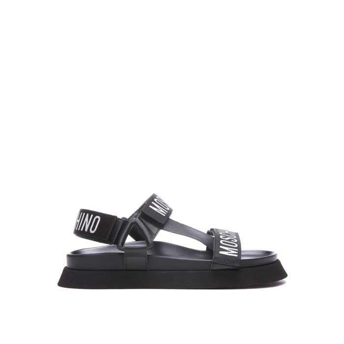 MOSCHINO モスキーノ レディース サンダル MA16244G1GMU0000 Calf leather sandals Black 35 【送料無..