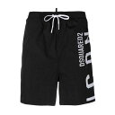ディースクエアード Dsquared2 Logo swim shorts D7N58395001852 Men スイムウェア Black 52 【送料無料・関税込】