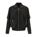バルマン Balmain LAYERED LEATHER JACKET メンズ ウェア ジャケット & コート カジュアルジャケット・ベスト Black IT5...