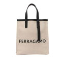 フェラガモ FERRAGAMO Tote bag with signature 764870241297NERO Men トートバッグ Beige onesiz...