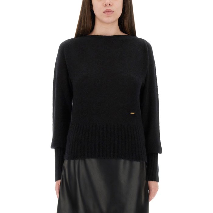 【楽天ブラックフライデー最大80%OFF+P2倍~】TOM FORD トムフォード レディース ニット・セーター・カーディガン MAK1380YAX921LB999 BOAT-NECK SWEATER BLACK M S L 【送料無料・関税込】