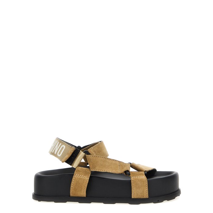 MOSCHINO モスキーノ レディース サンダル MA16254I1MME0104 Suede sandals Beige IT35 IT36 IT37 IT38..