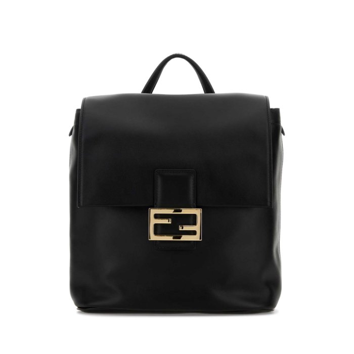 FENDI フェンディ レディース バックパック 8BZ057AYJ1F0KUR Black leather backpack Black onesize 【送料無料・関税込】
