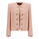 バルマン Balmain Sequin tweed blazer FF1SM508XL014CU Women スーツ・ジャケット Pink FR34 FR36 ...