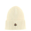 【楽天スーパーセール 最大75%OFF+P2倍】Moncler モンクレール レディース 帽子 K20933B00036A9327030 Ribbed wool beanie White onesize 【送料無料・関税込】
