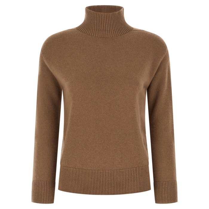 楽天Stok（ストック）【楽天ブラックフライデー最大80％OFF+P2倍~】S MAX MARA エス マックスマーラ レディース ニット・セーター・カーディガン 2529366153600004 'Quercia' turtleneck sweater Brown L M S XL XS 【送料無料・関税込】