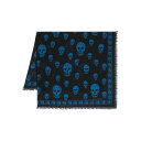アレキサンダー・マックイーン Alexander McQUEEN Alexander McQueen Scarfs Black 5577174943Q1036 Men スカーフ・マフラー Blacks and greys onesize 【送料無料・関税込】