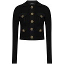 バルマン Balmain Sweaters Black ウィメンズ ウェア トップス ニット・セーター・カーディガン Black 38 40 女性 EF1KL1...