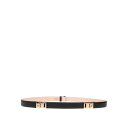 フェラガモ FERRAGAMO Hug belt extensible in black leather ウィメンズ アクセサリー ベルト・サスペンダー Black 100 女性 230318NERO 【送料無料・関税込】