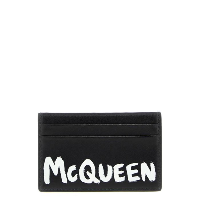 アレキサンダー・マックイーン Alexander McQUEEN LOGO PRINT CARD HOLDER メンズ アクセサリー 財布・カードケース White/Black Black U TU ONESIZE 男性 6021441AAML1070 【送料無料・関税込】