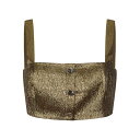 セルフ・ポートレイト self-portrait Top in Polyester RS25902TGOLD Women タンクトップ・キャミソール Gold ...