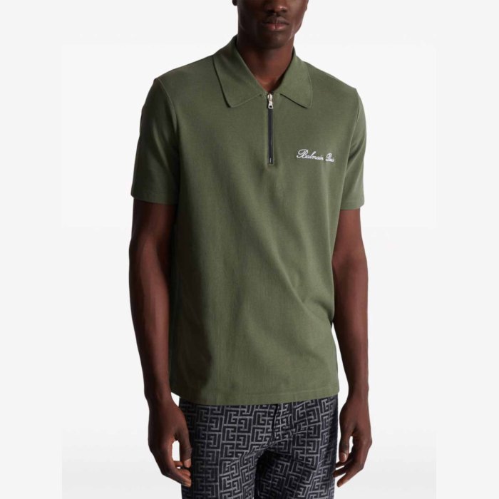 Balmain バルマン メンズ ポロシャツ DH1GC028BC78UKB T-Shirt Logo Light Brown XL L 【送料無料・関税込】