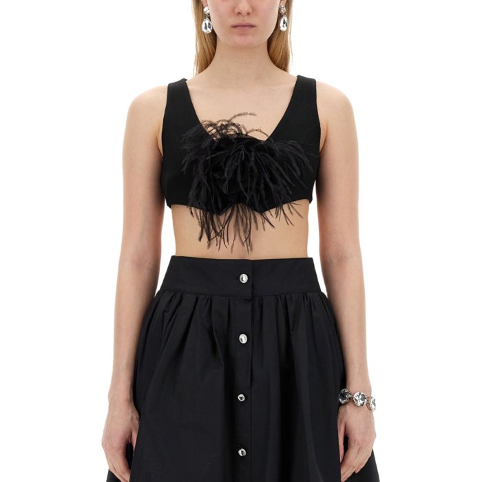 MOSCHINO モスキーノ レディース タンクトップ・キャミソール 100204338555 VESTS WITH ROSE. BLACK 40..