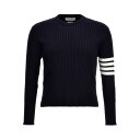 トム・ブラウン Thom Browne 4BAR STRIPE JERSEY メンズ ウェア トップス ニット・セーター・カーディガン Blue 1 0 3 4...