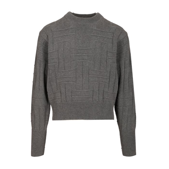 KENZO ケンゾー メンズ ニット・セーター・カーディガン FF55PU7083CB96 'KENZO Weave' sweater Grey L M S XL 3XL 4XL 5XL XS 2XL 2XS 【送料無料・関税込】